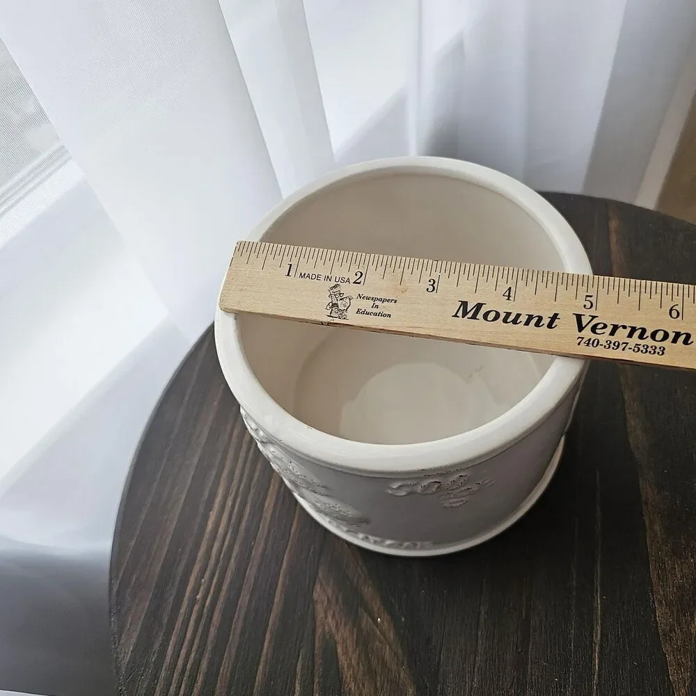 Vintage Sur La Table Italian Ceramic Utensil Crock / Planter